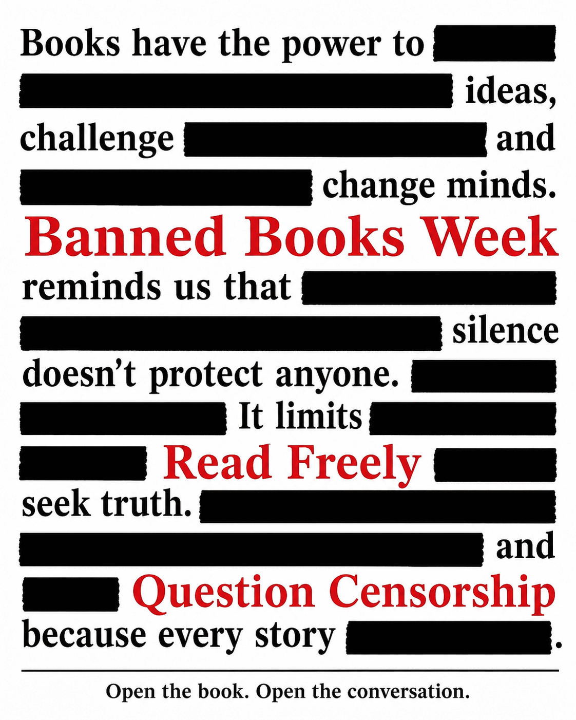 Animated slideshow cycling through all five Banned Books Week posters.
